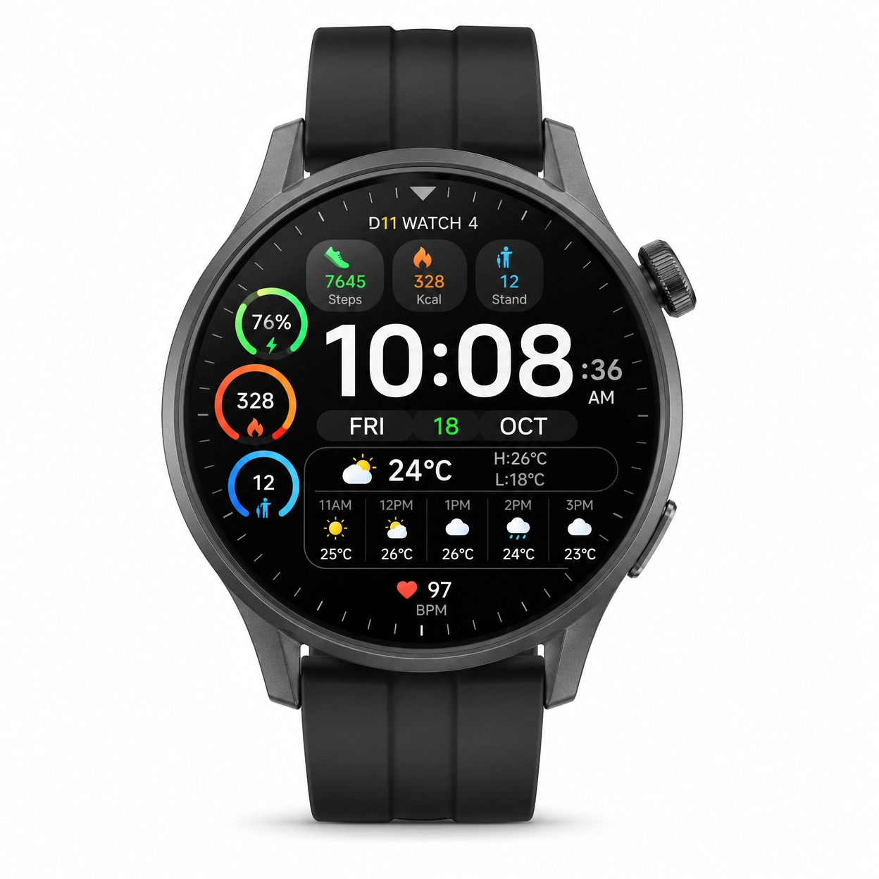 Smartwatch D11 Watch 4: Elegancia, Salud y Notificaciones en tu Muñeca